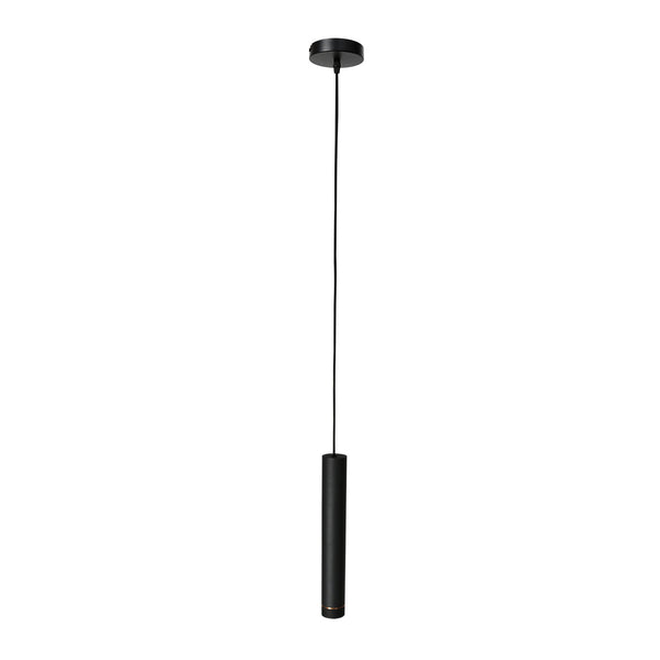 Suspension DownLume 4215ZW – fine et élégante, noire avec un détail doré
