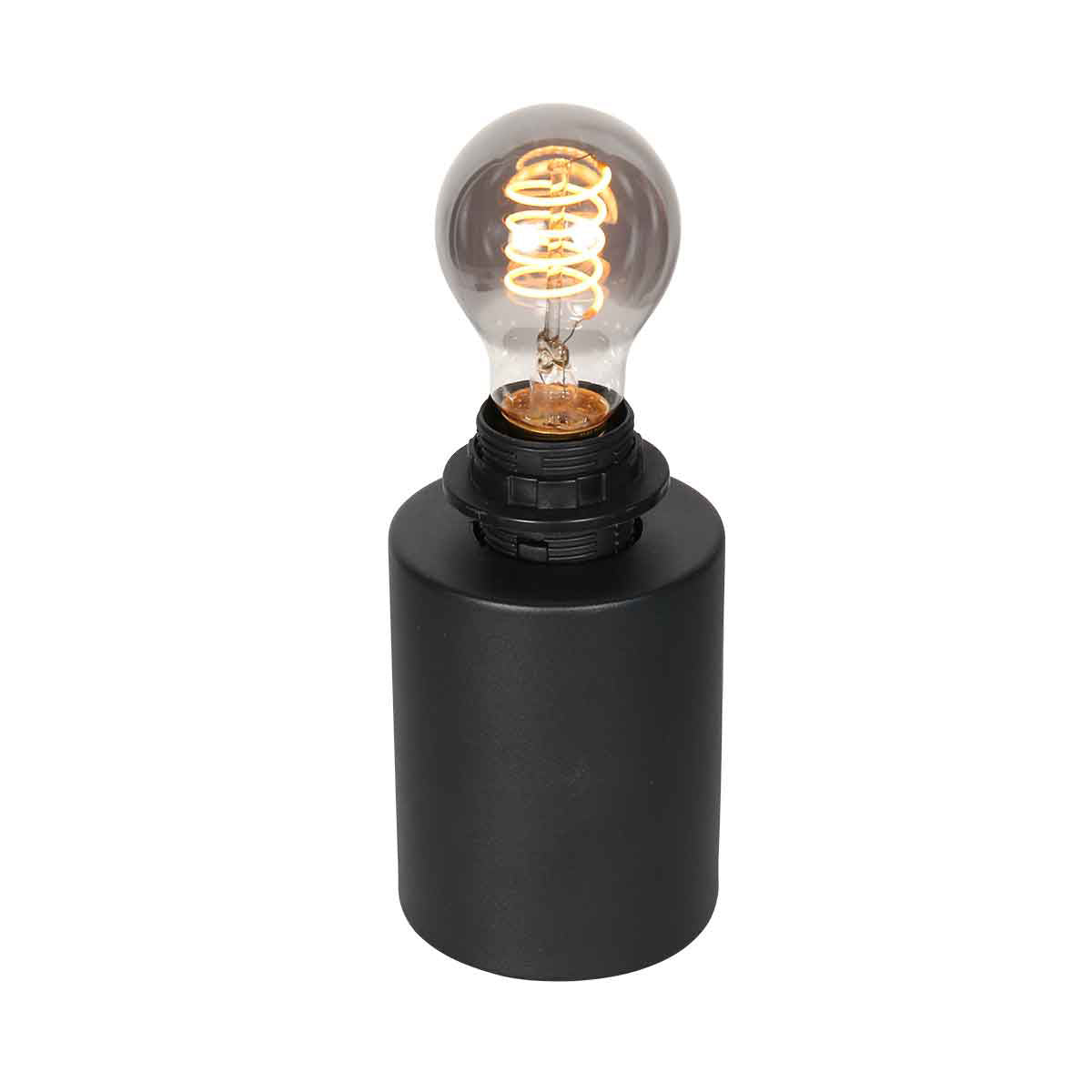 Lampe de table Bloeba 4235ZW à verre cannelé ambré