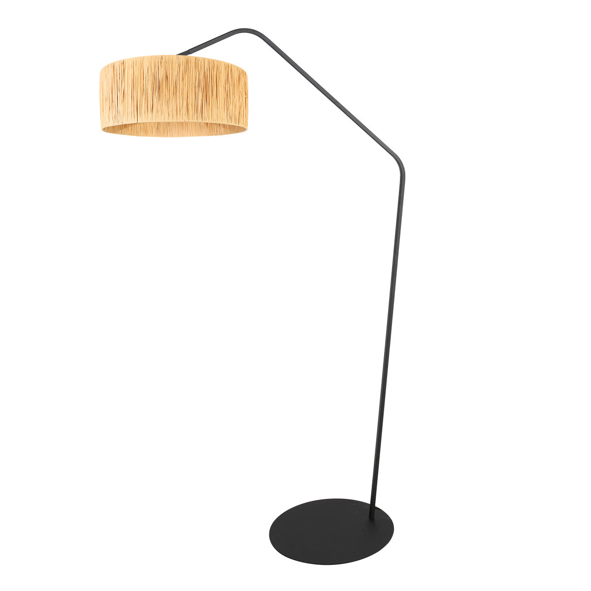 Vue de trois quarts du lampadaire, bras coudé orienté vers la gauche