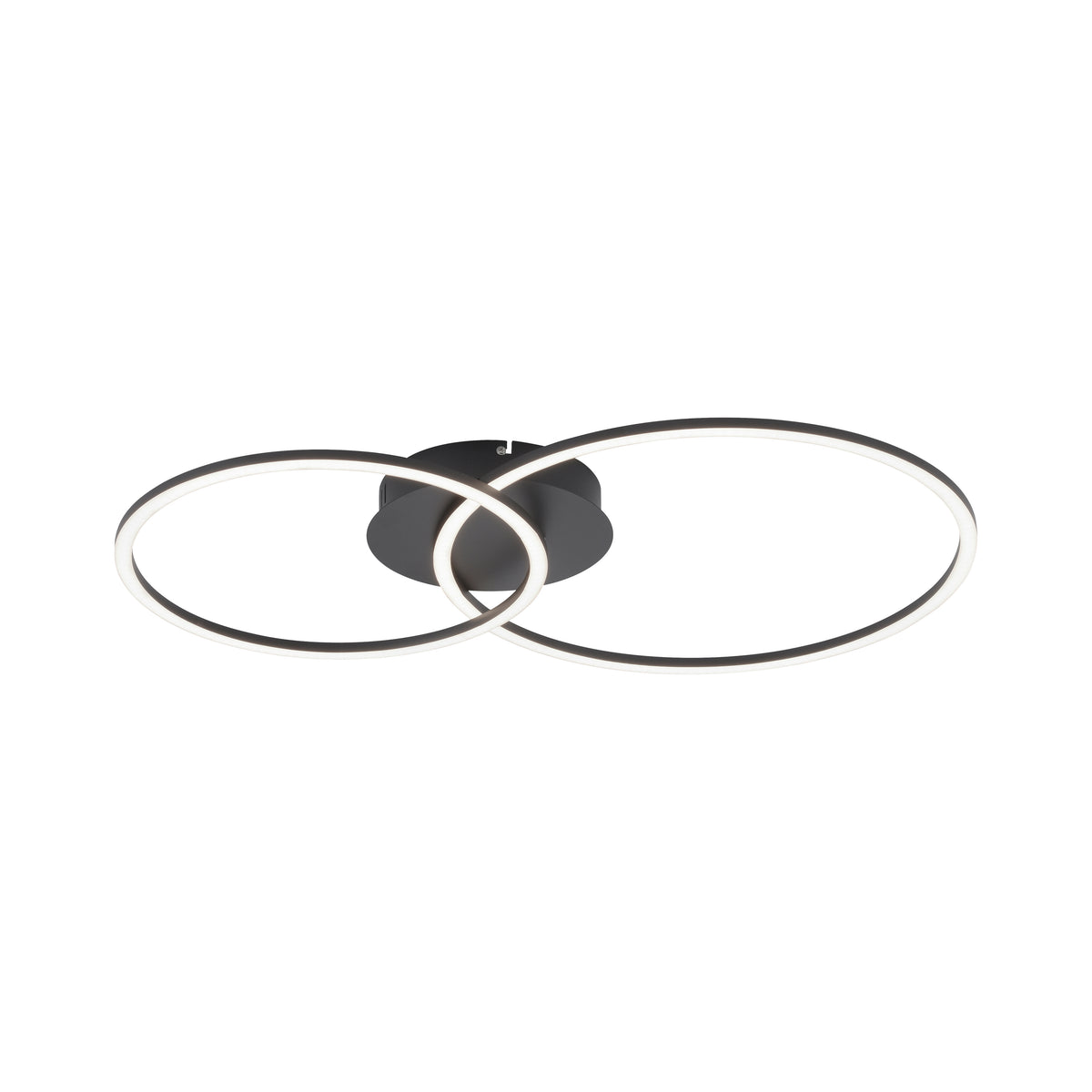 Plafonnier Ivanka noir, L 44 cm