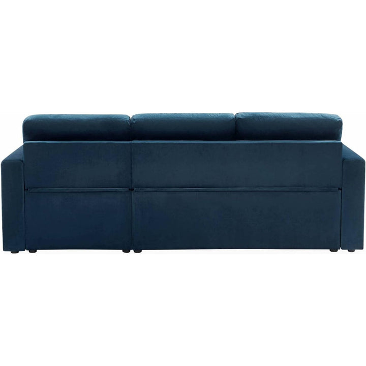 Alice'S Home - Canapé D'Angle Convertible En Velours Bleu Pétrole 3 Places. Fauteuil D'Angle Réversible Coffre Rangement Lit Modulable | Designix -     - https://designix.fr/