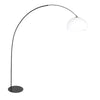 Lampadaire noir Curve 4259ZW avec abat-jour sphérique en plastique blanc – design unique et utilisation fonctionnelle