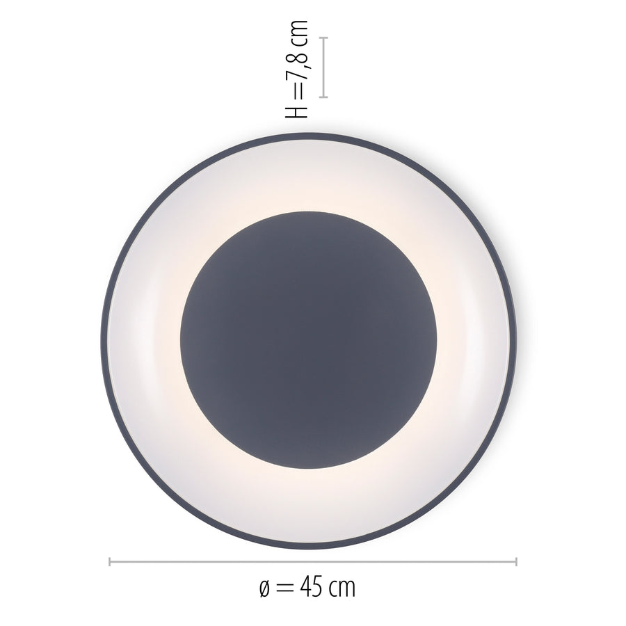 Plafonnier Anika gris et blanc