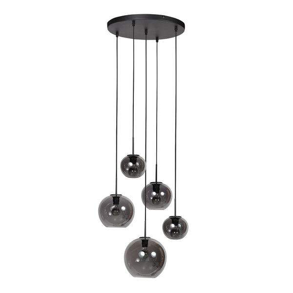 HaloSwap 4281ZW – Suspension noire avec verre fumé au design ludique