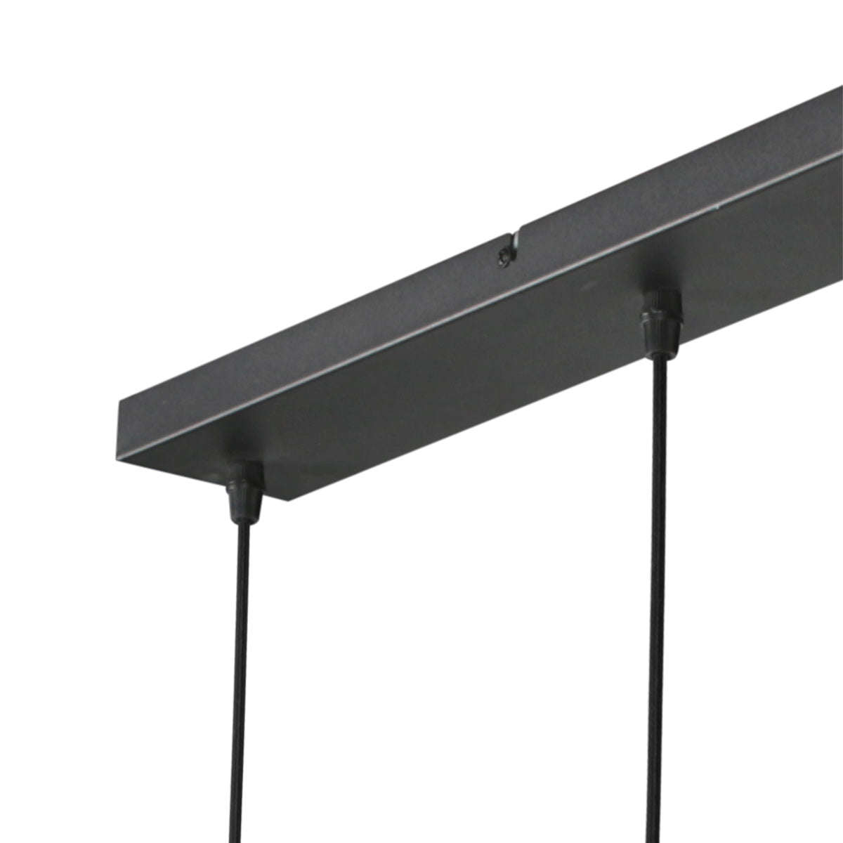 HaloSwap 4287ZW – Suspension noire allongée avec des abat-jours élégants et translucides