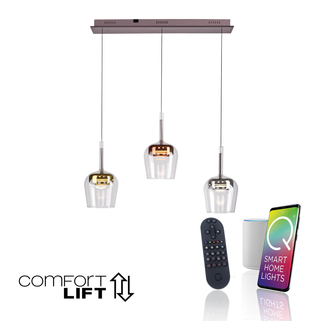 Suspension Q-Kon multicolore, verre (2742-70)