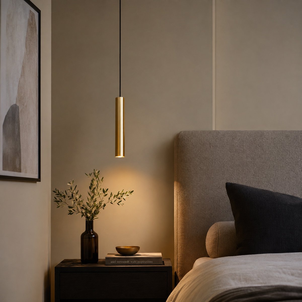 Suspension luminaire Tubel doré