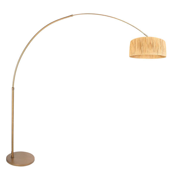 Lampadaire arqué de couleur bronze Sparkled Light 4303BR – éclairage élégant avec abat-jour Grass