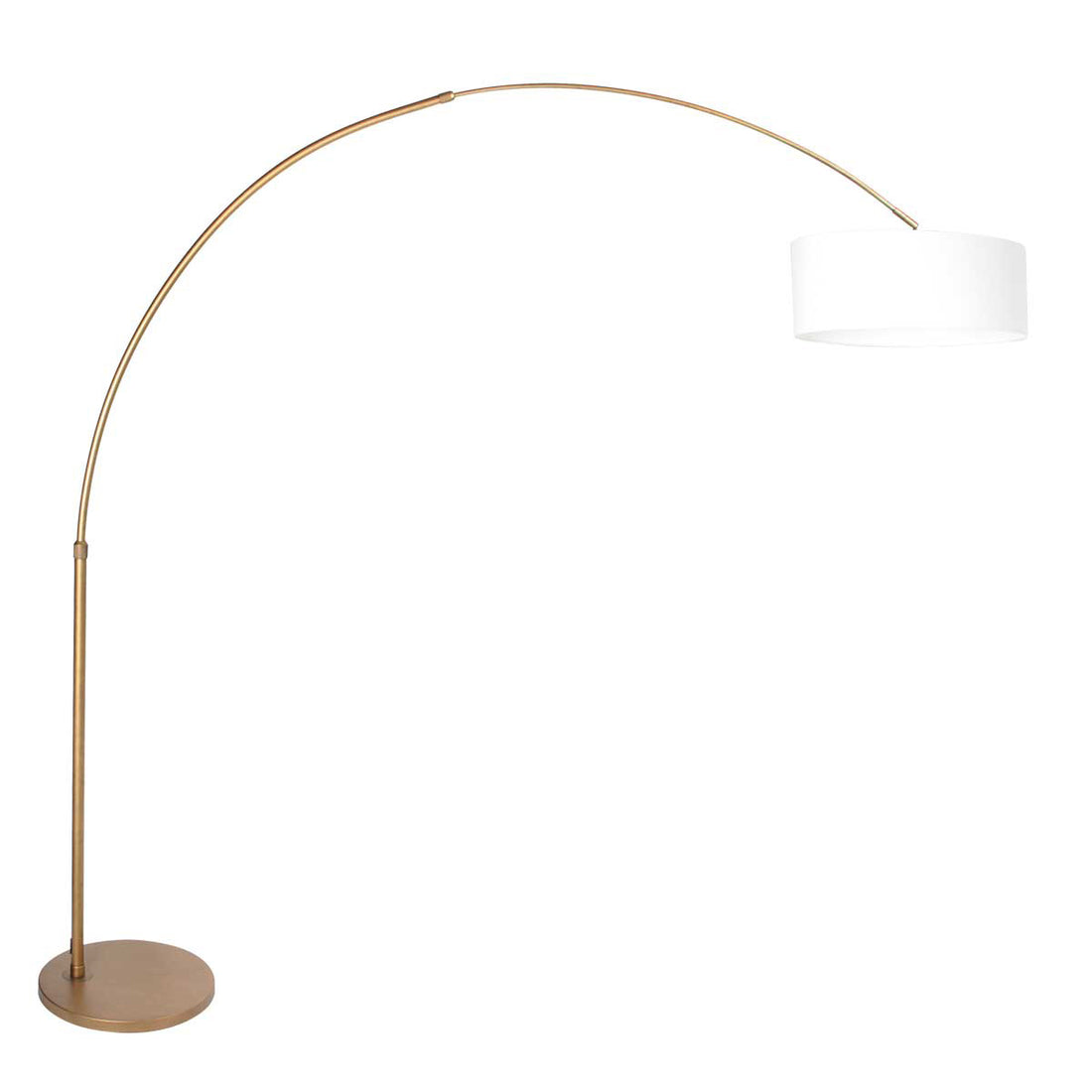 Lampadaire arqué couleur bronze Sparkled Light 4304BR – Éclairage élégant avec abat-jour en lin épais