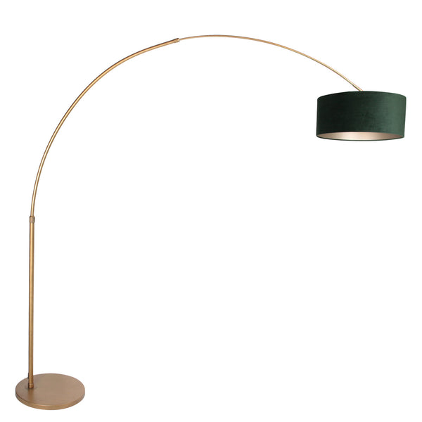 Lampadaire arqué couleur bronze Sparkled Light 4305BR – Éclairage élégant avec abat-jour en velours