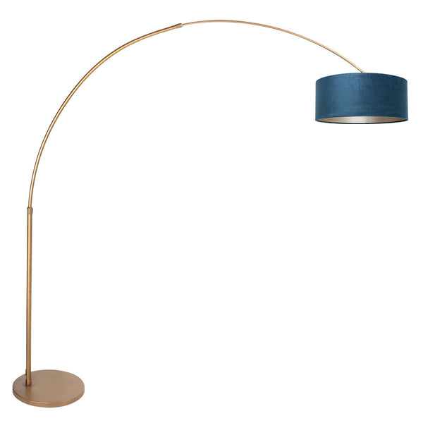 Lampadaire arqué bronze Sparkled Light 4307BR – Éclairage élégant avec abat-jour en velours