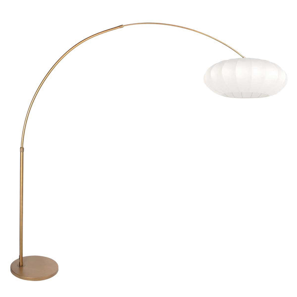 Lampadaire arqué de couleur bronze Sparkled Light 4308BR – Éclairage élégant avec abat-jour en soie