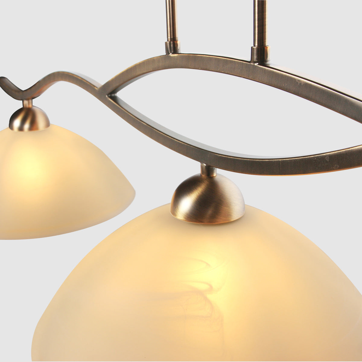 Suspension barre Anthéa, verres ambrés bronze – vue 3 – Designix.fr