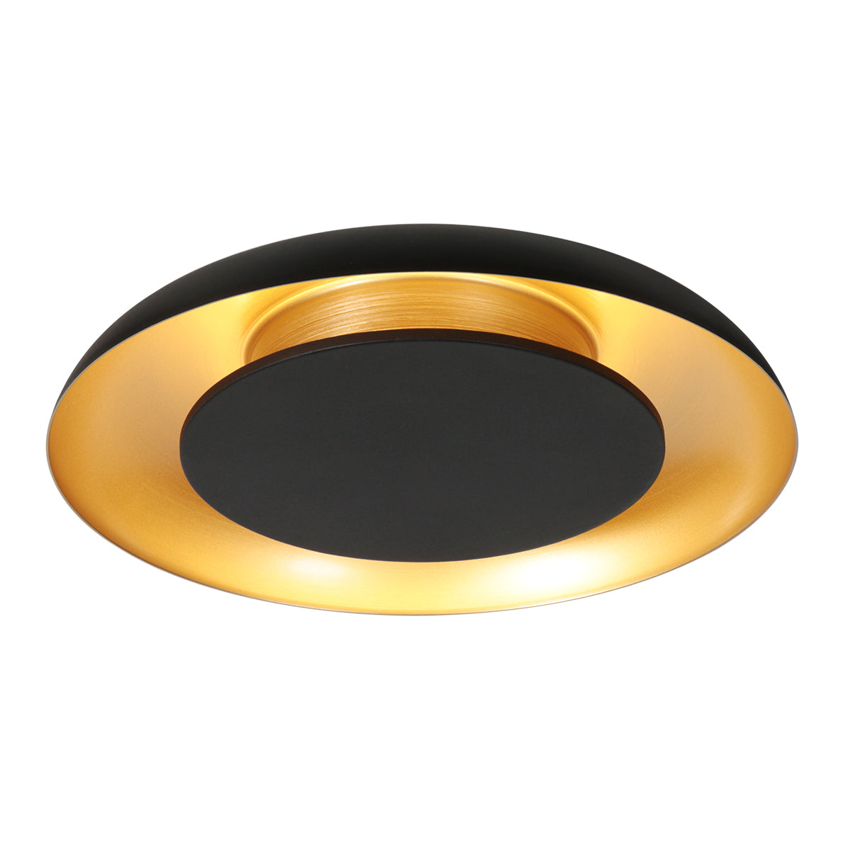 Golden Veil 4331ZW – plafonnier noir avec lueur dorée et LED dimmable