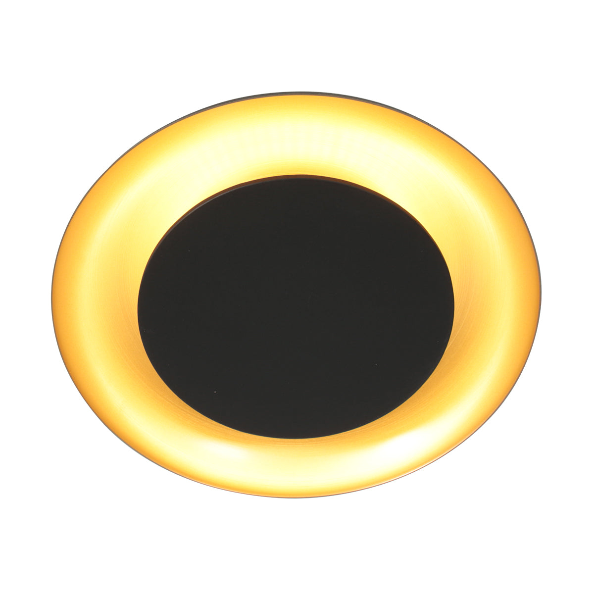 Golden Veil 4331ZW – plafonnier noir avec lueur dorée et LED dimmable