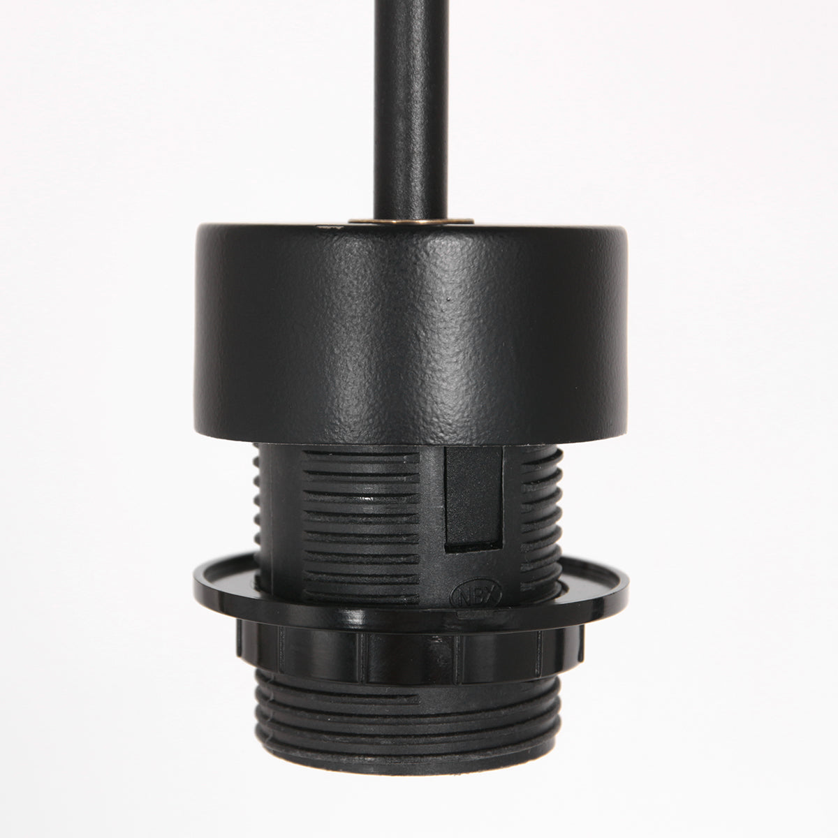 Suspension liège naturel abat-jour cylindrique noir Sparkled Light