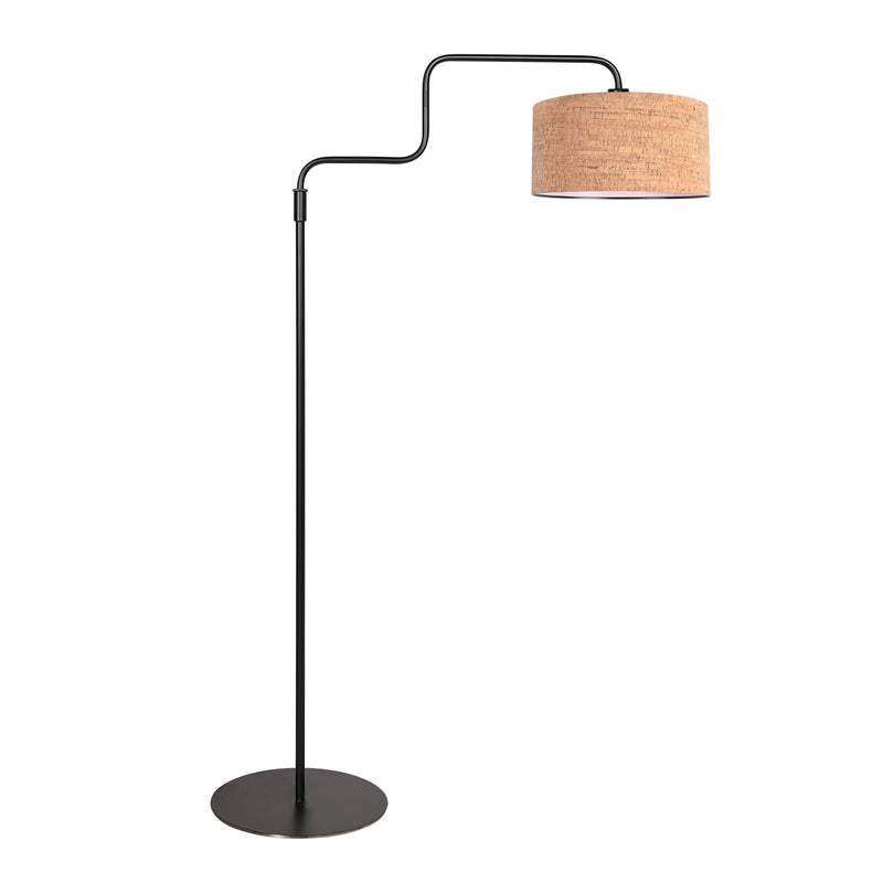 Bloeba 4347ZW lampadaire avec abat-jour en liège pour une ambiance chaleureuse