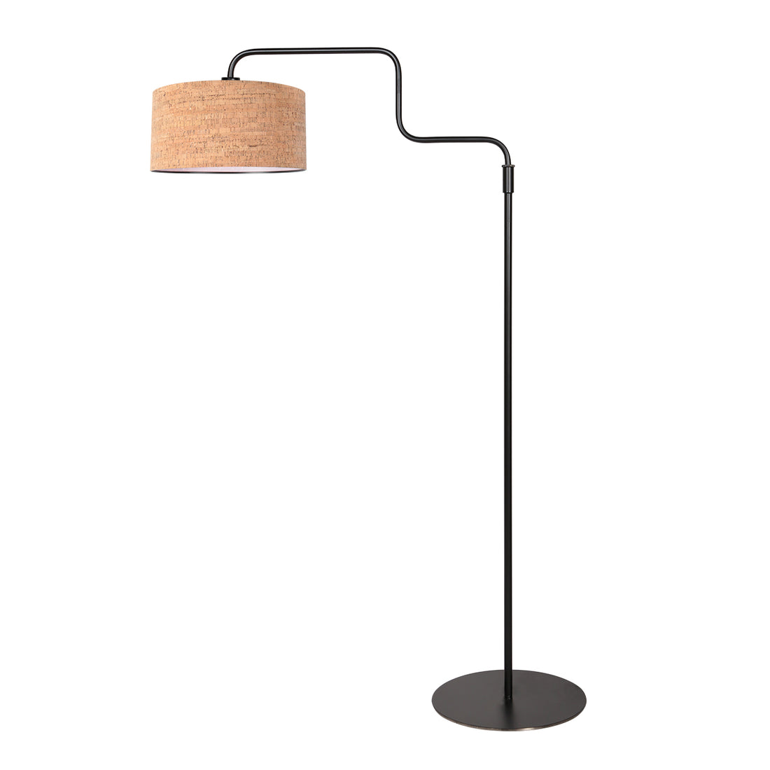 Bloeba 4347ZW lampadaire avec abat-jour en liège pour une ambiance chaleureuse