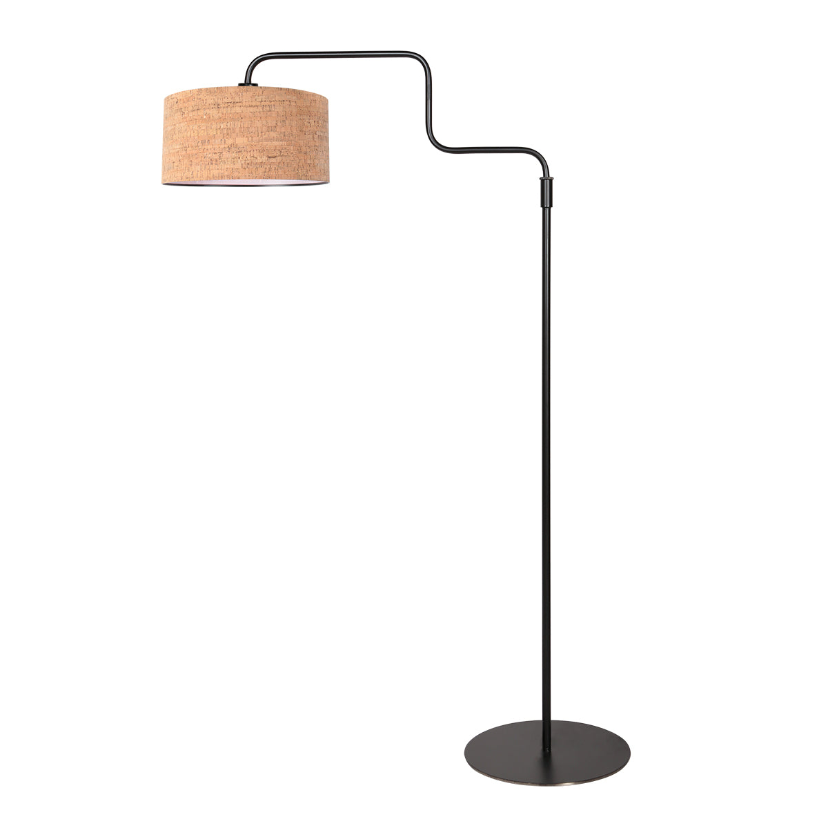 Bloeba 4347ZW lampadaire avec abat-jour en liège pour une ambiance chaleureuse