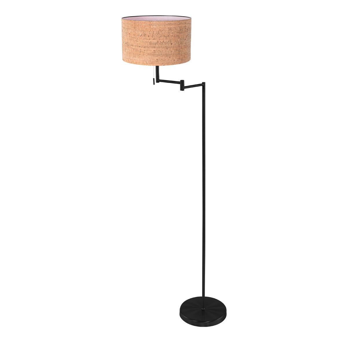 Lampadaire Bella 4362ZW avec abat-jour en liège naturel