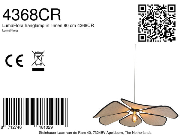 LumaFlora suspension en lin de 80 cm 4368CR
