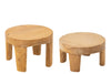 Tables Rondes Teck Naturel