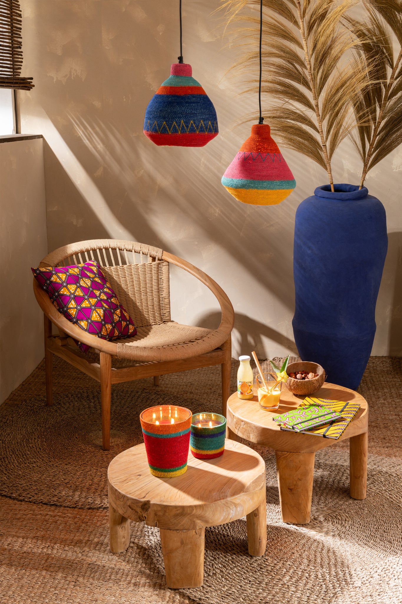 Tables Rondes Teck Naturel