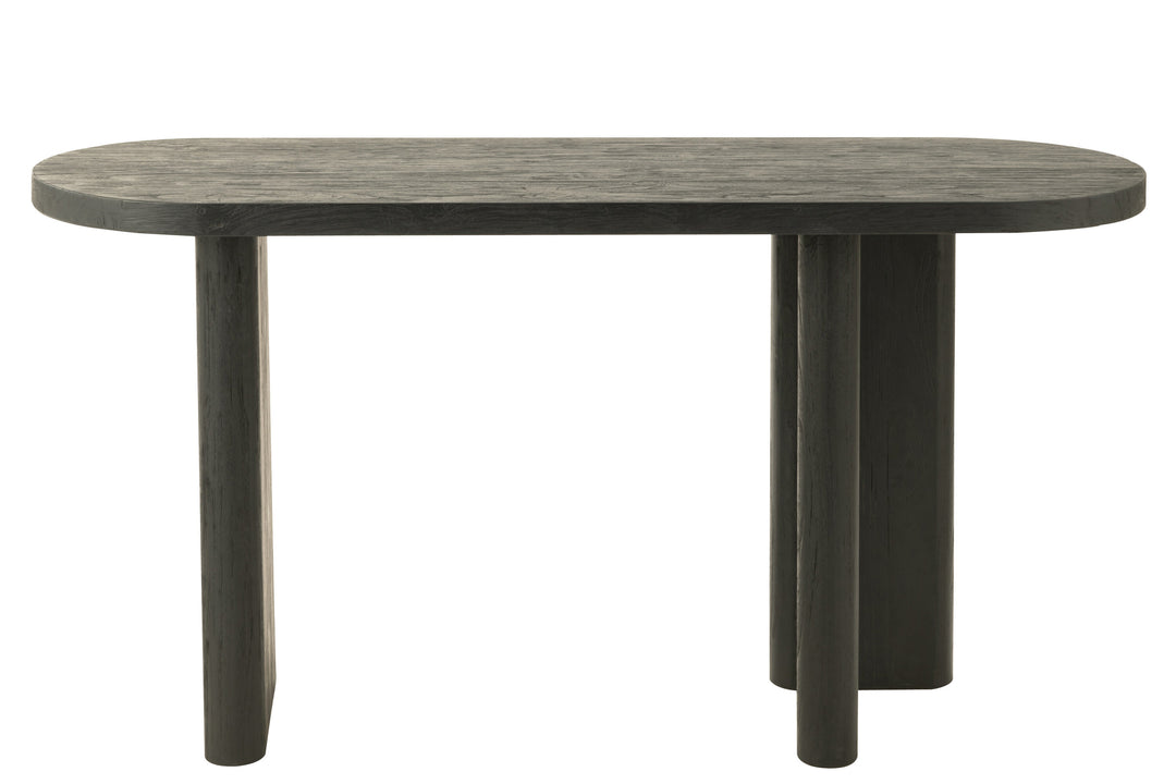 Table Teck Noir Recyclé