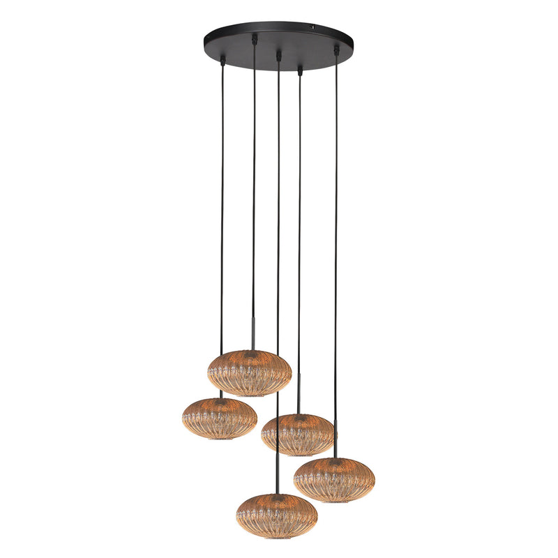 HaloSwap 4383ZW – suspension noire avec verres ambrés aux reflets chauds