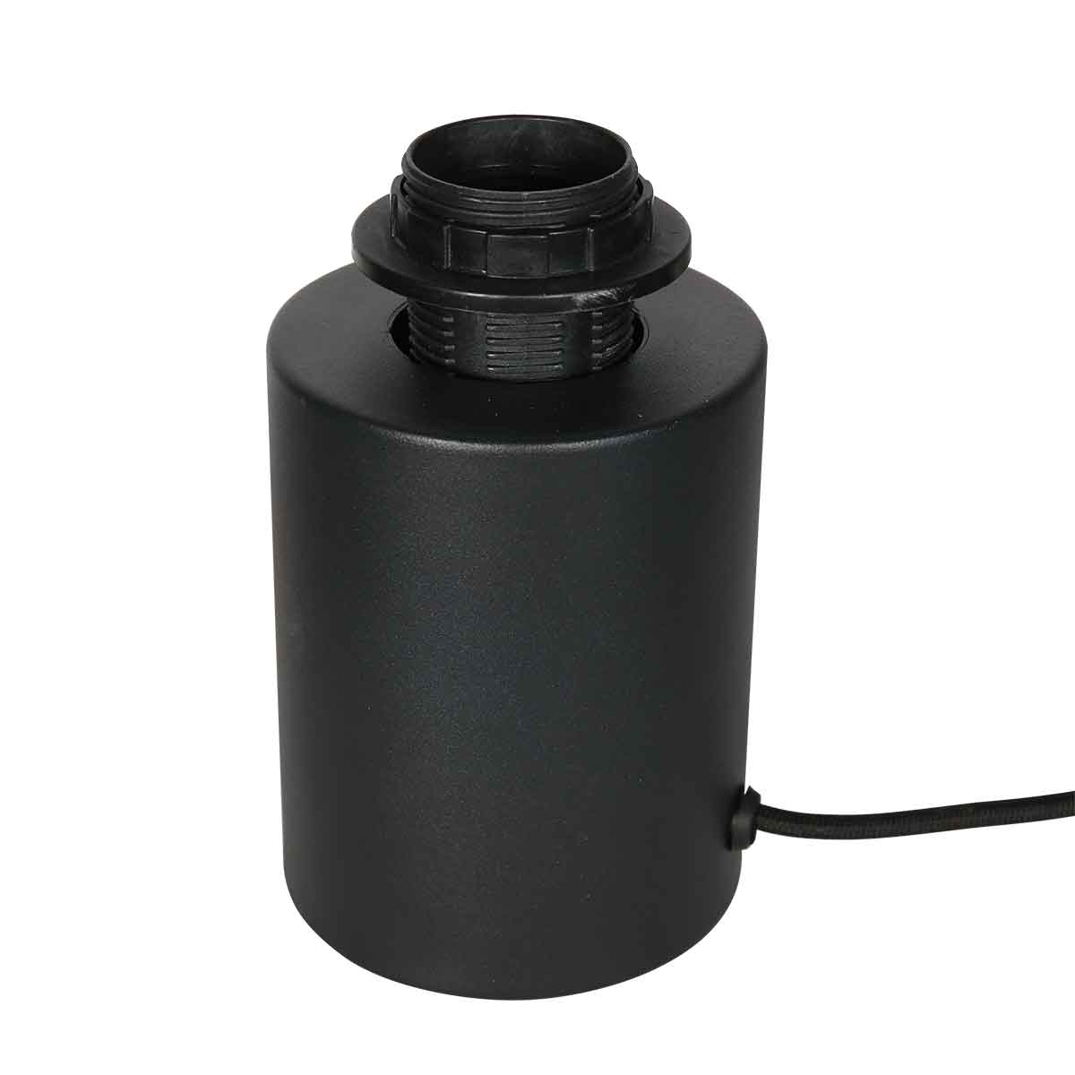 Lampe de table Bloeba 4384ZW avec abat-jour goutte en lin noir Ø25 cm