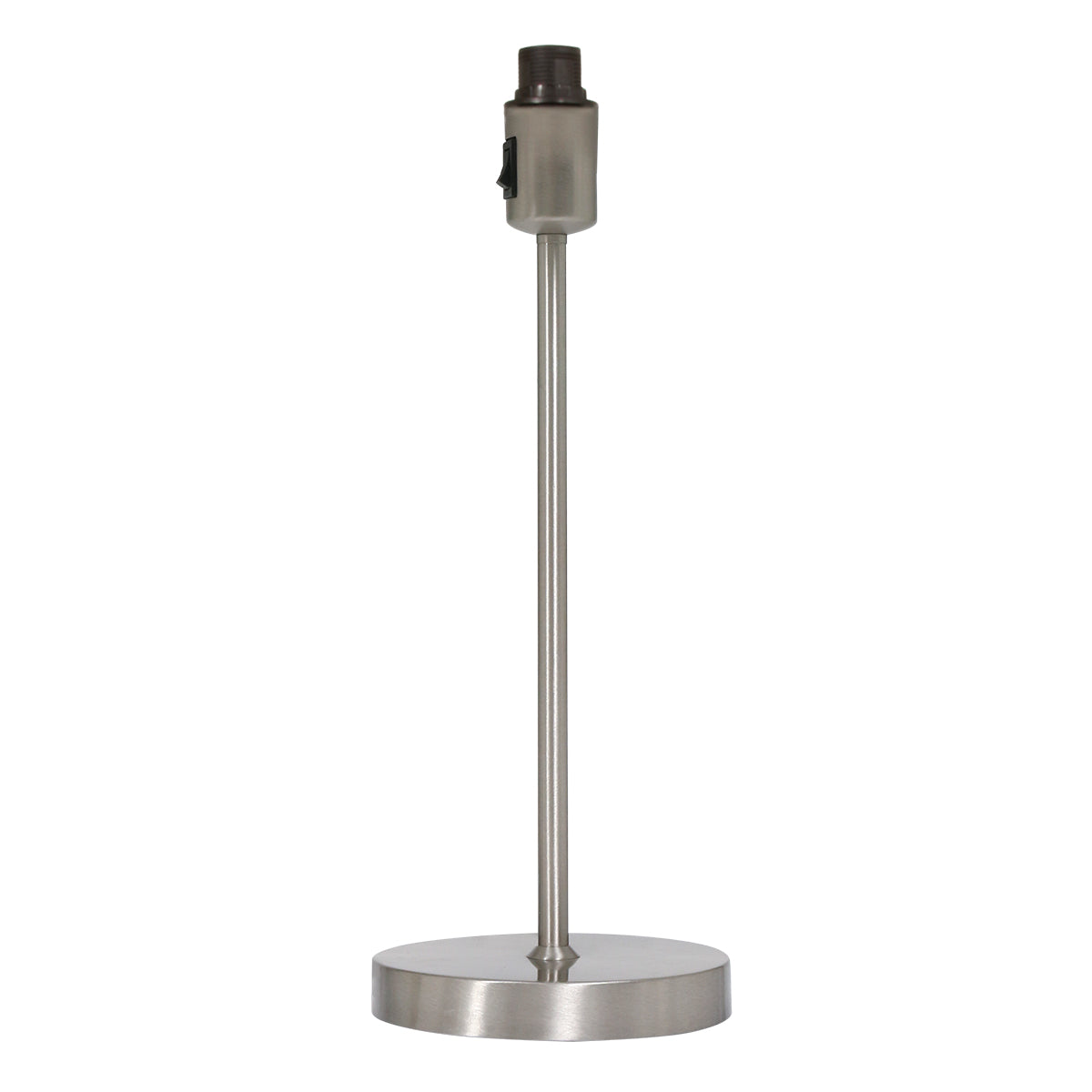 Lampe de table Noor 4414ST – en acier brossé avec abat-jour en lin blanc