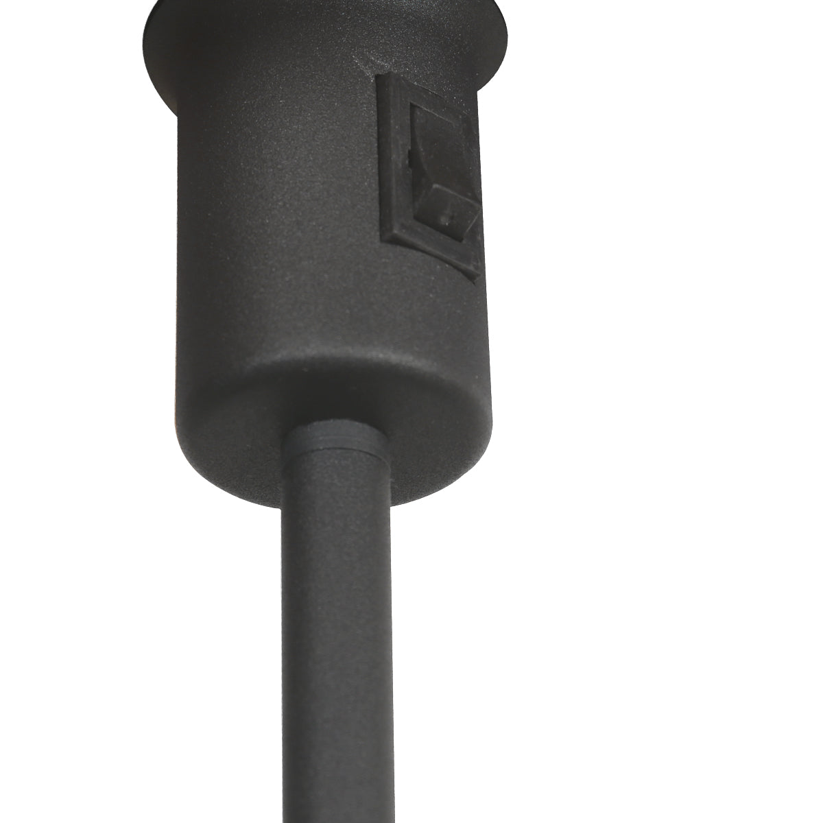 Lampe de table Noor 4423ZW – noir mat avec abat-jour en velours gris
