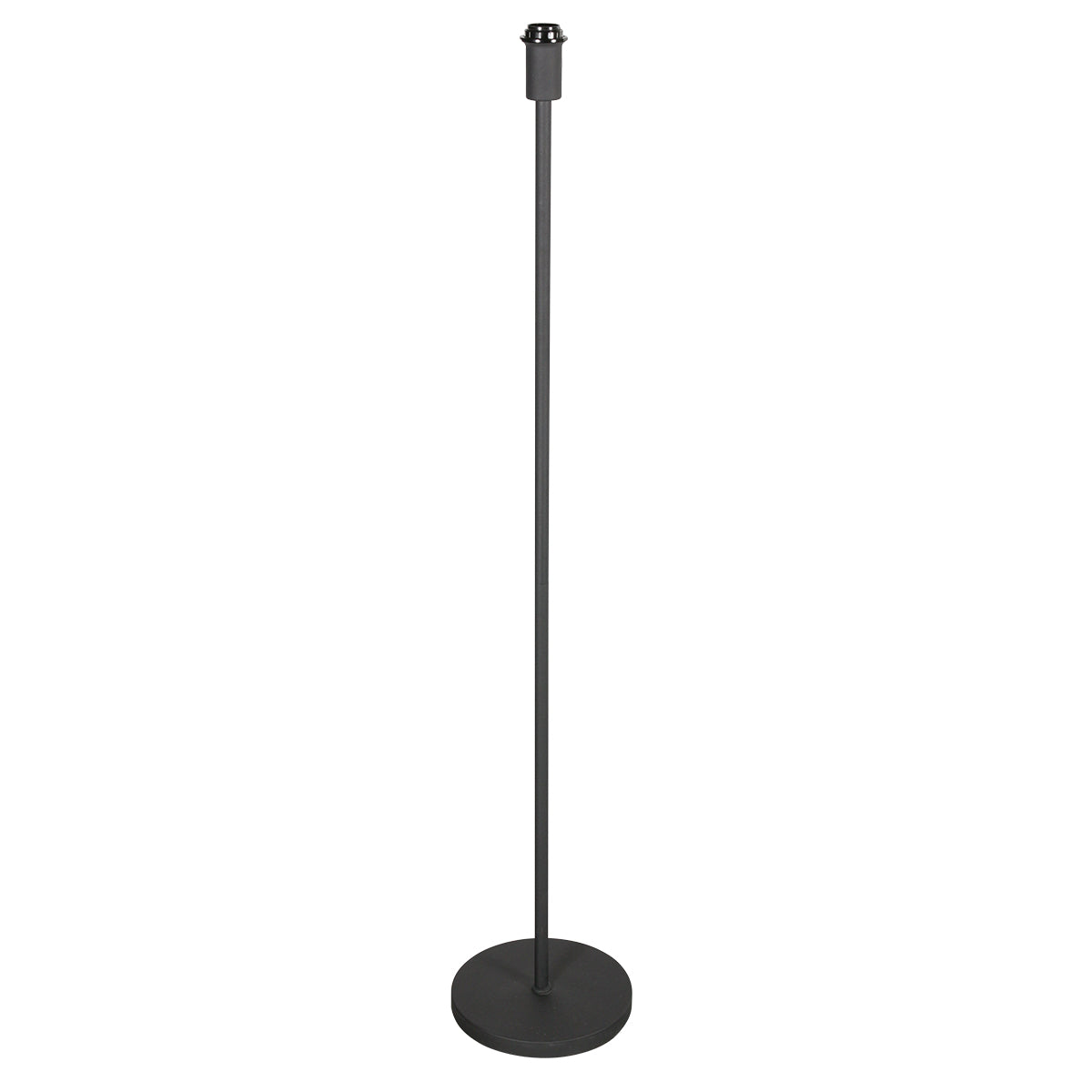 Lampadaire Noor 4443ZW – noir mat avec abat-jour en lin blanc