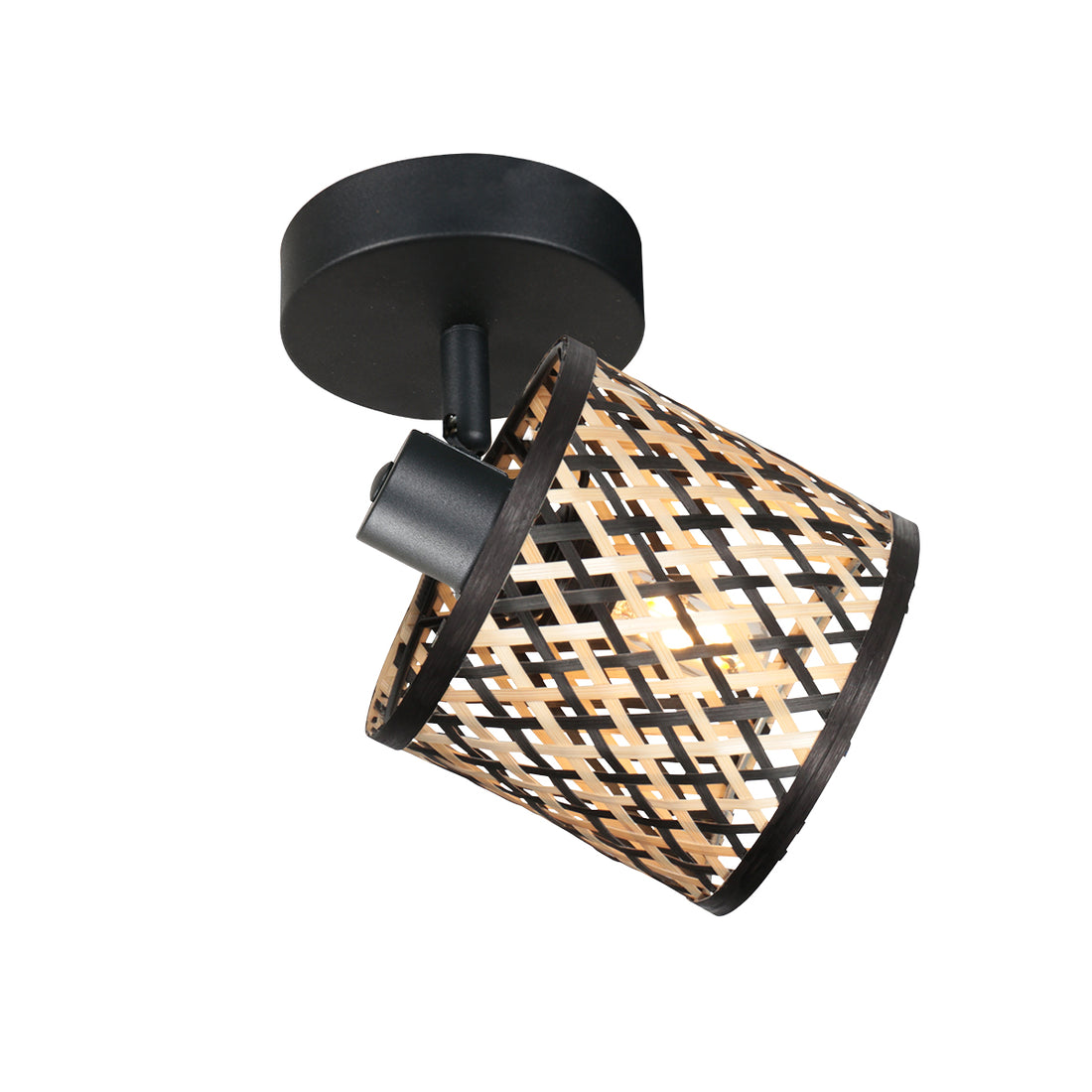 Spot bambou orientable, applique ou plafonnier Ø 12 cm | Bali