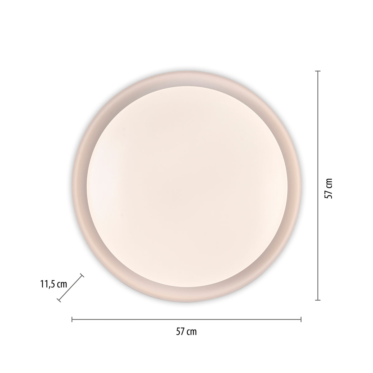 Plafonnier Osko blanc, L 57 cm