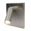 Applique murale LED BL1 en acier, hauteur 12,1 cm, acier inoxydable, 3000 K, 3 W, largeur 12,1 cm