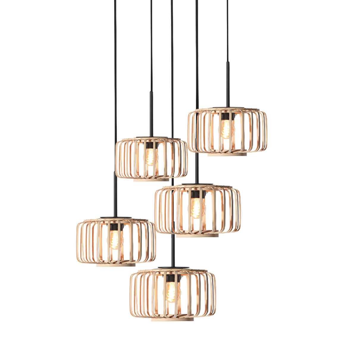 Suspension HaloSwap 4522ZW – ensemble ludique de cinq suspensions en bambou