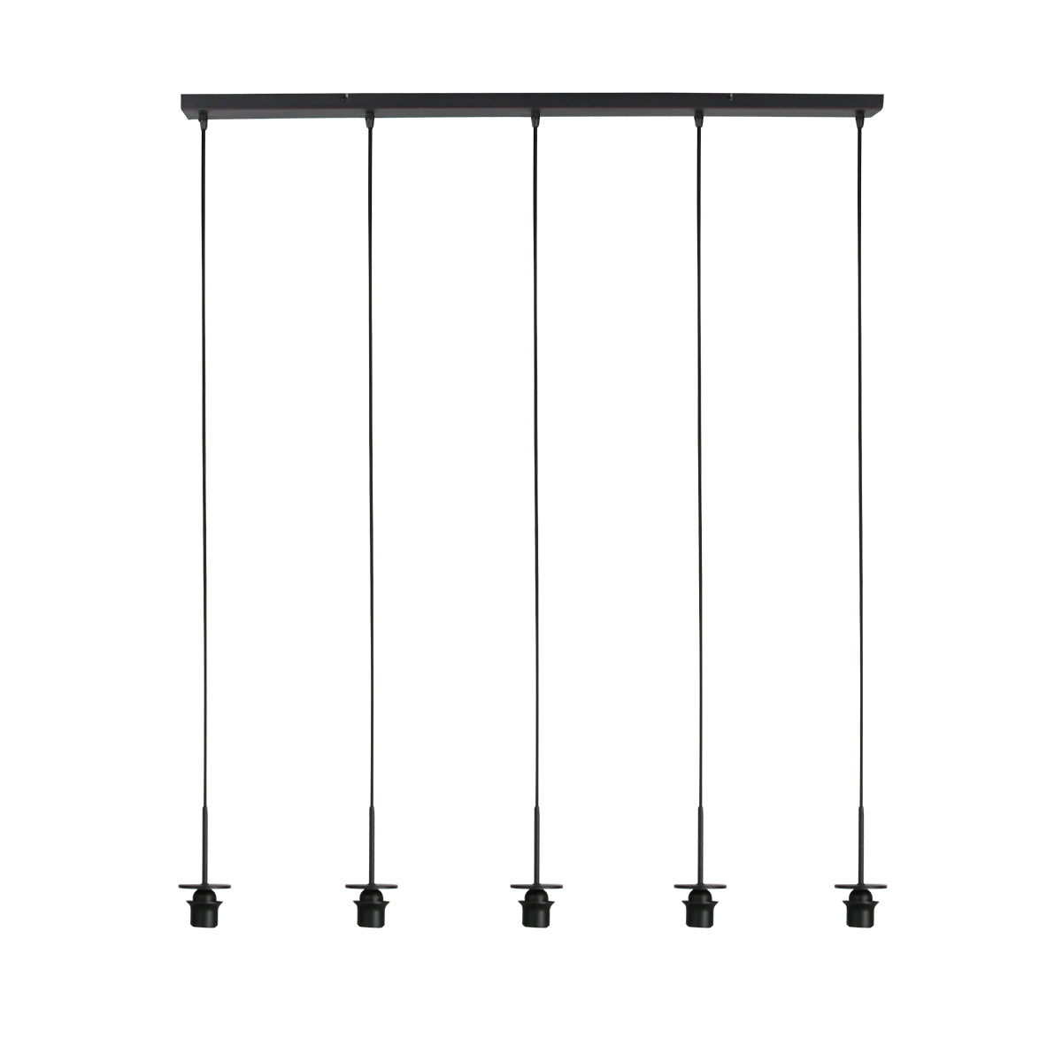Suspension HaloSwap 4527ZW – simplicité naturelle avec cinq abat-jours en bambou