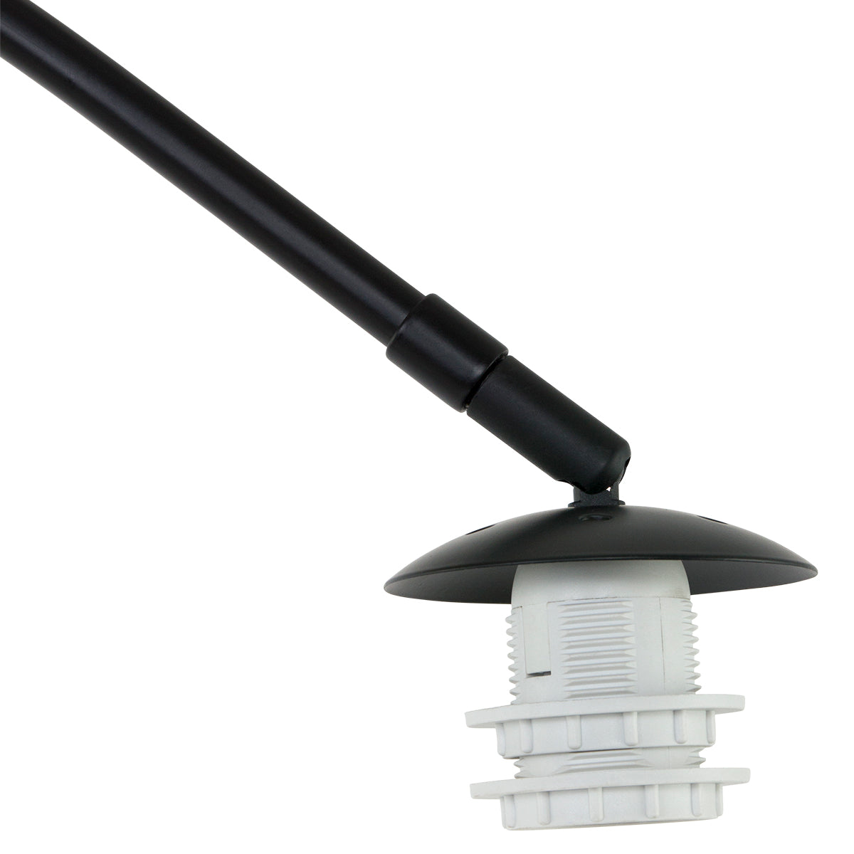 Lampadaire arc osier abat-jour dôme tressé Ø60 cm