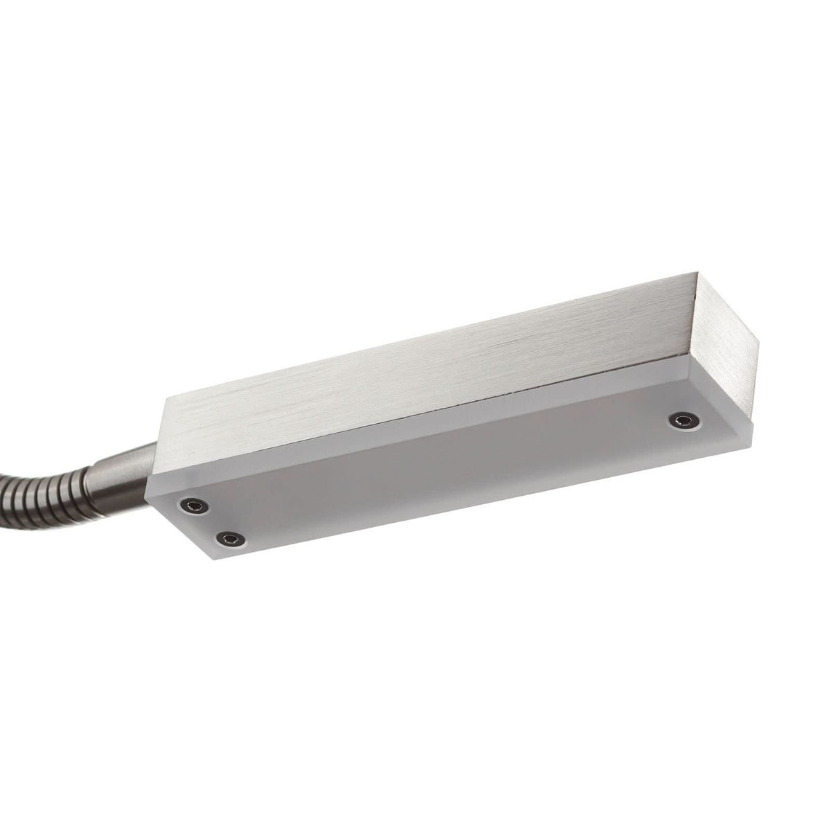 Applique murale LED Raik en métal, nickel mat et albâtre, hauteur 59 cm
