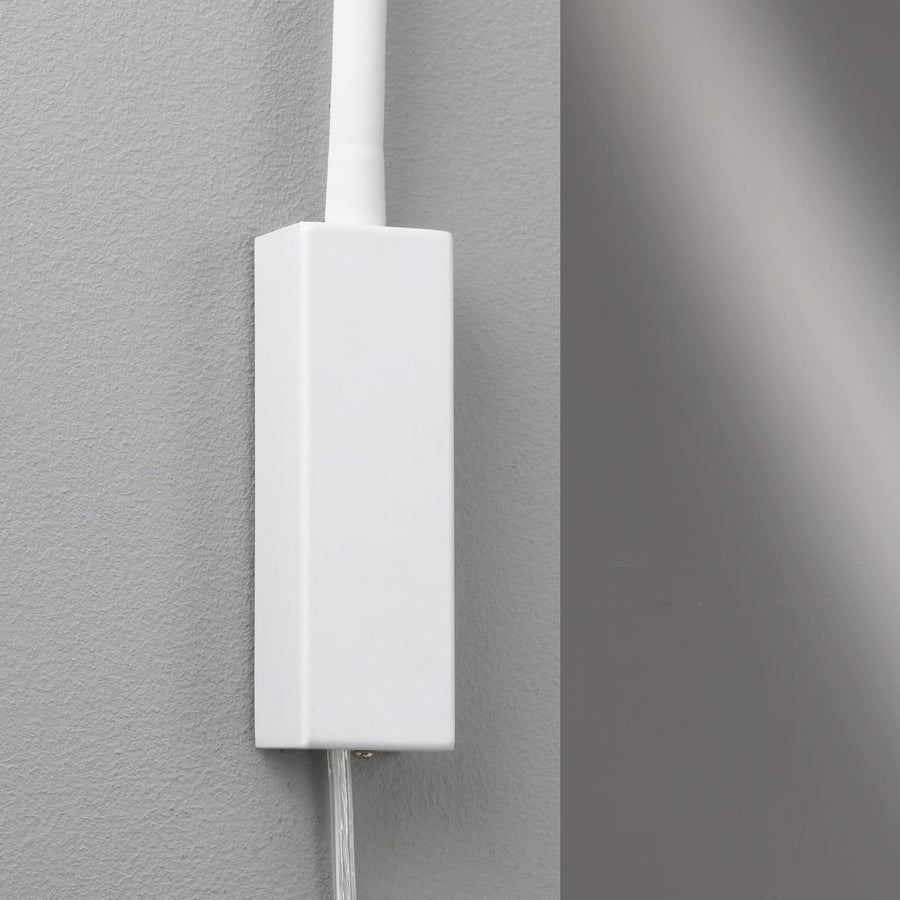 Applique murale LED Sten en métal, blanc mat, hauteur 61 cm