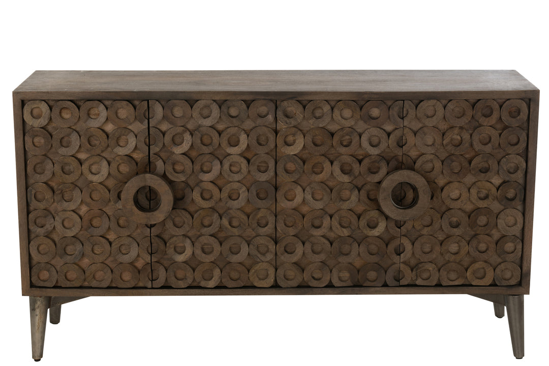 Buffet Manguier MDF Marron 4 Portes | Zina