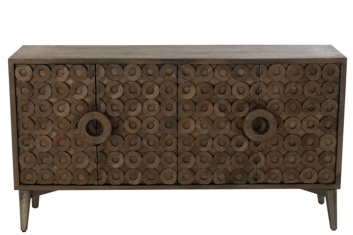 Buffet Manguier MDF Marron 4 Portes | Zina