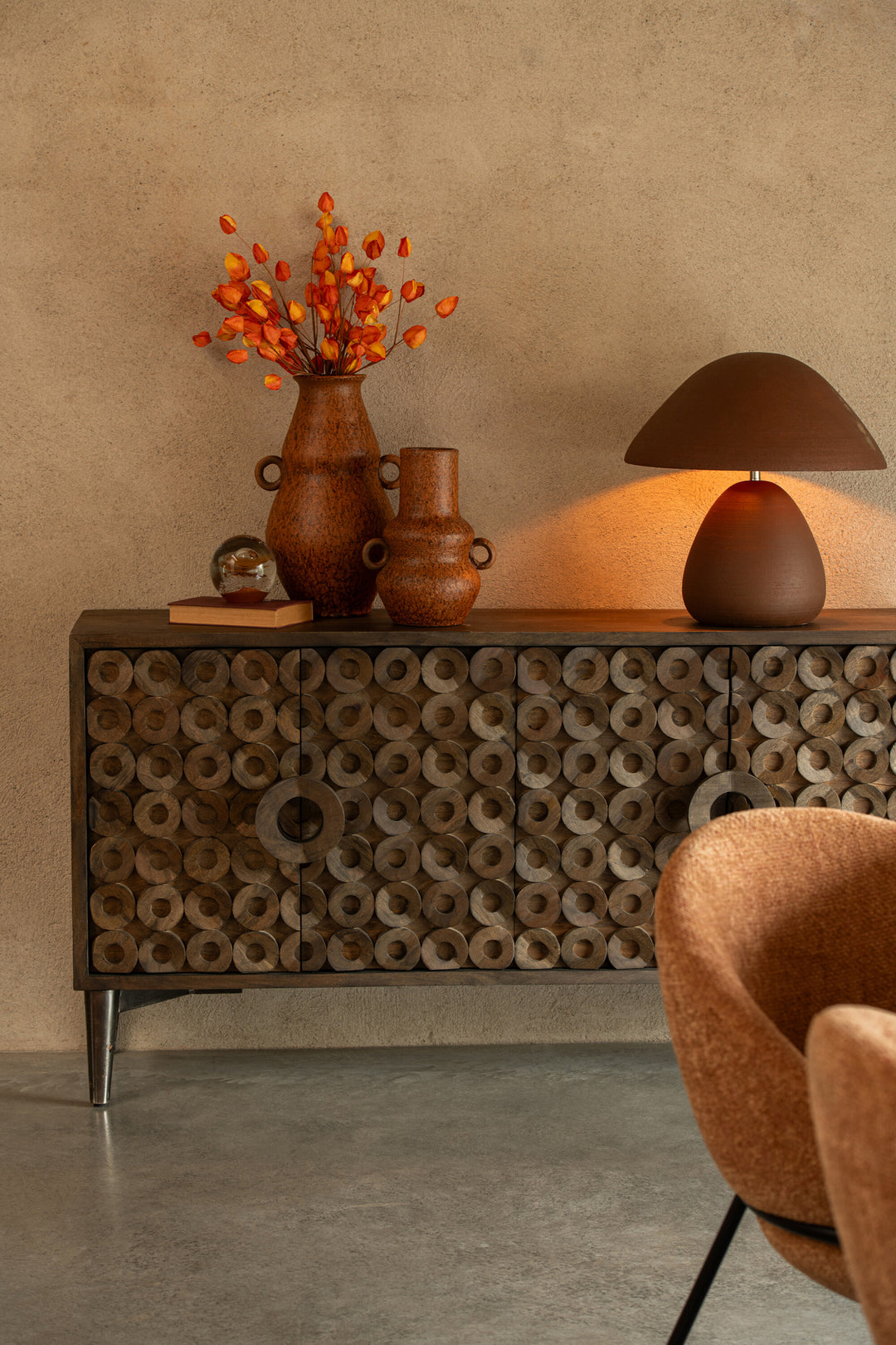 Buffet Manguier MDF Marron 4 Portes | Zina