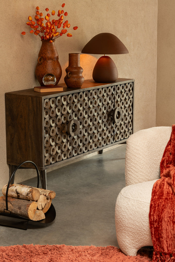 Buffet Manguier MDF Marron 4 Portes | Zina