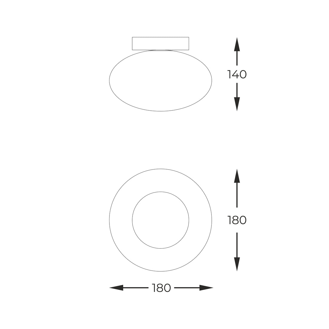 Luminaire plafonnier | Omi L 18 cm