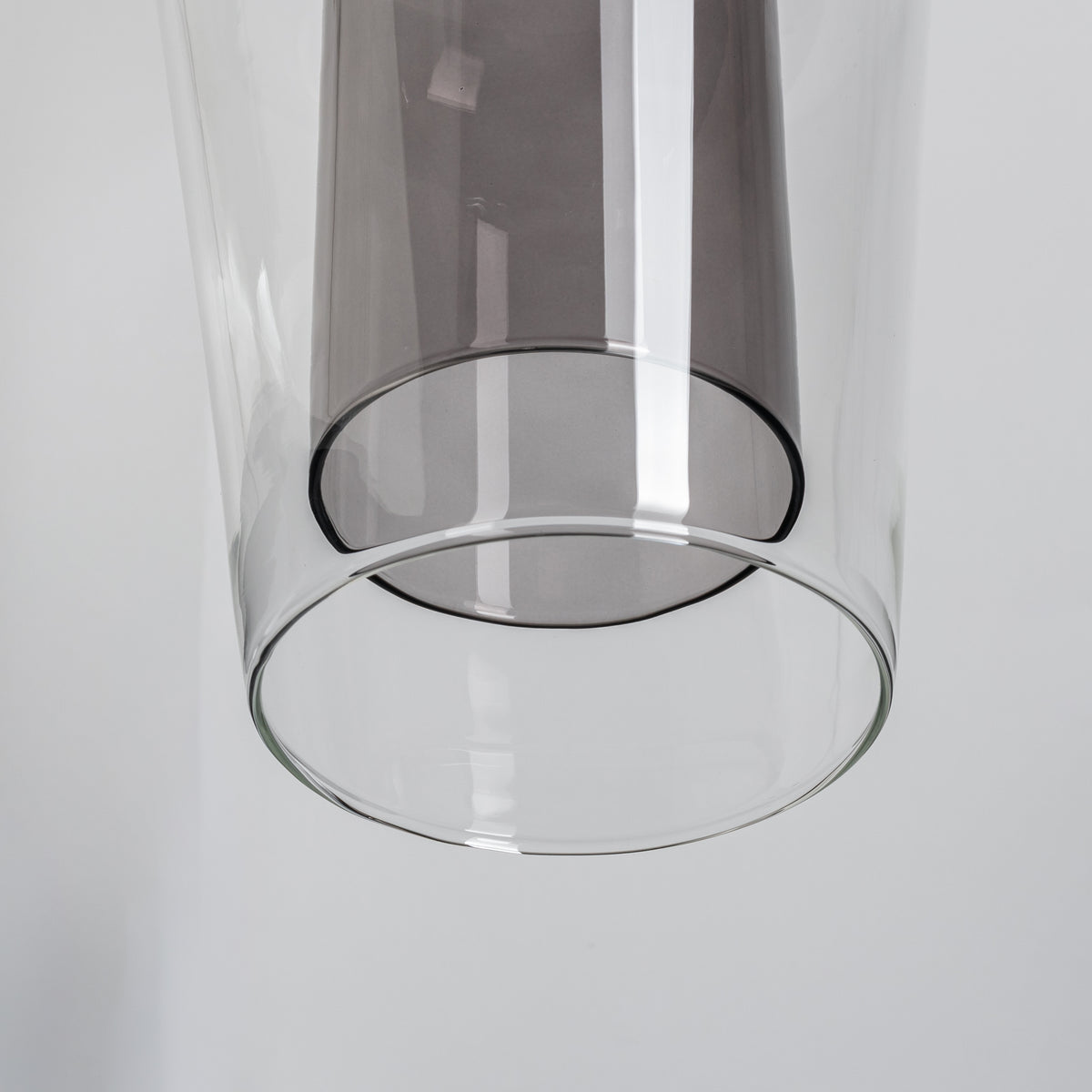 Suspension Tagna noire et fumée, verre