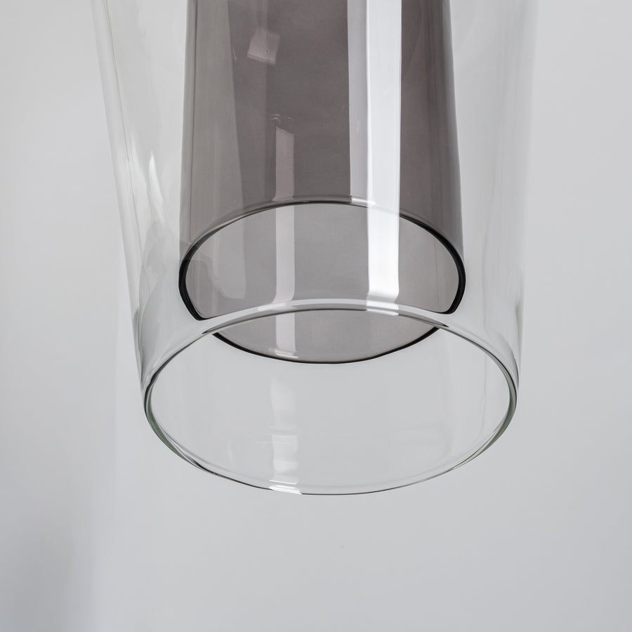 Suspension Tagna noire et fumée, verre