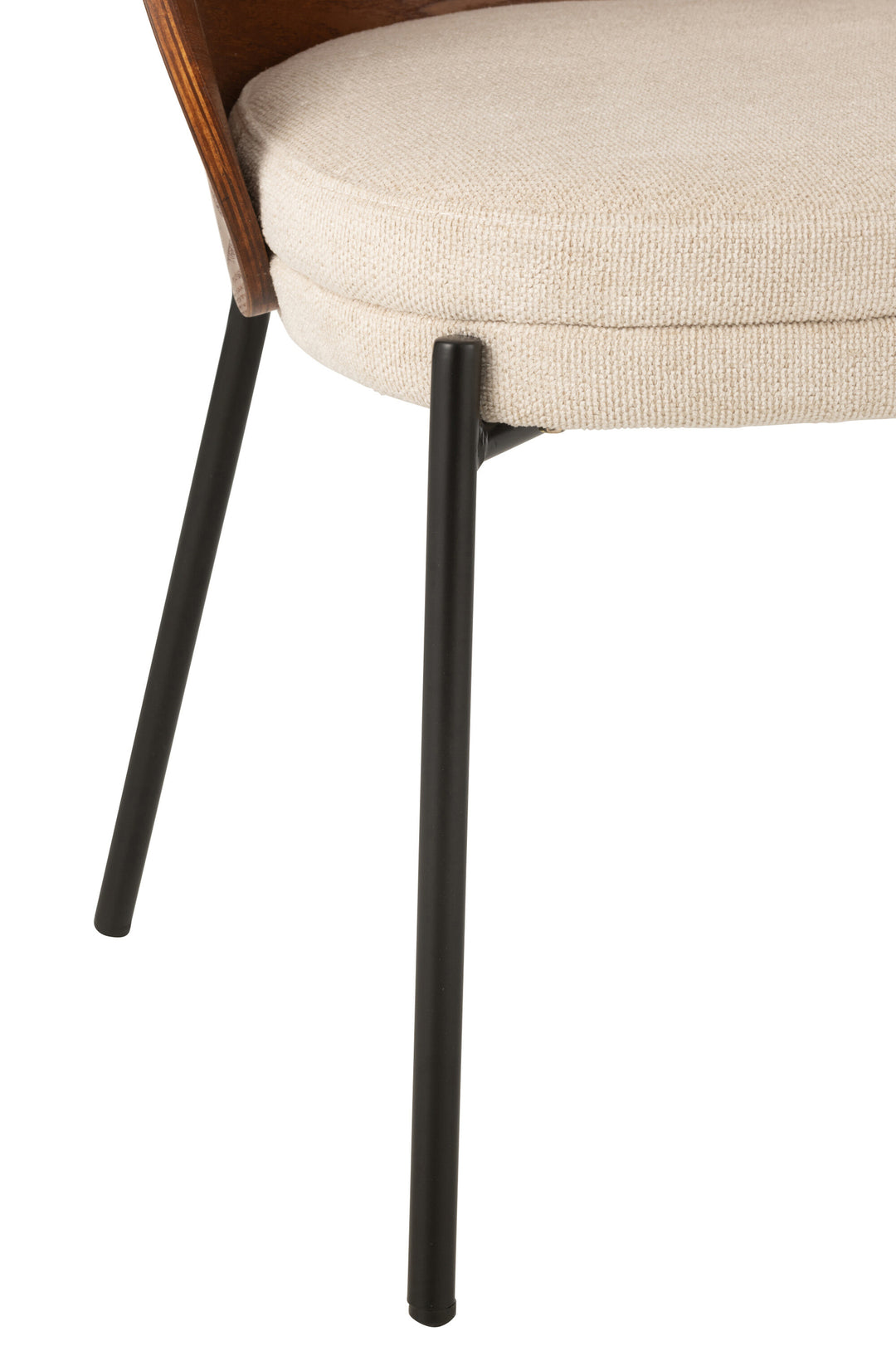 Chaise Bois Métal Brun Gris | Ilen