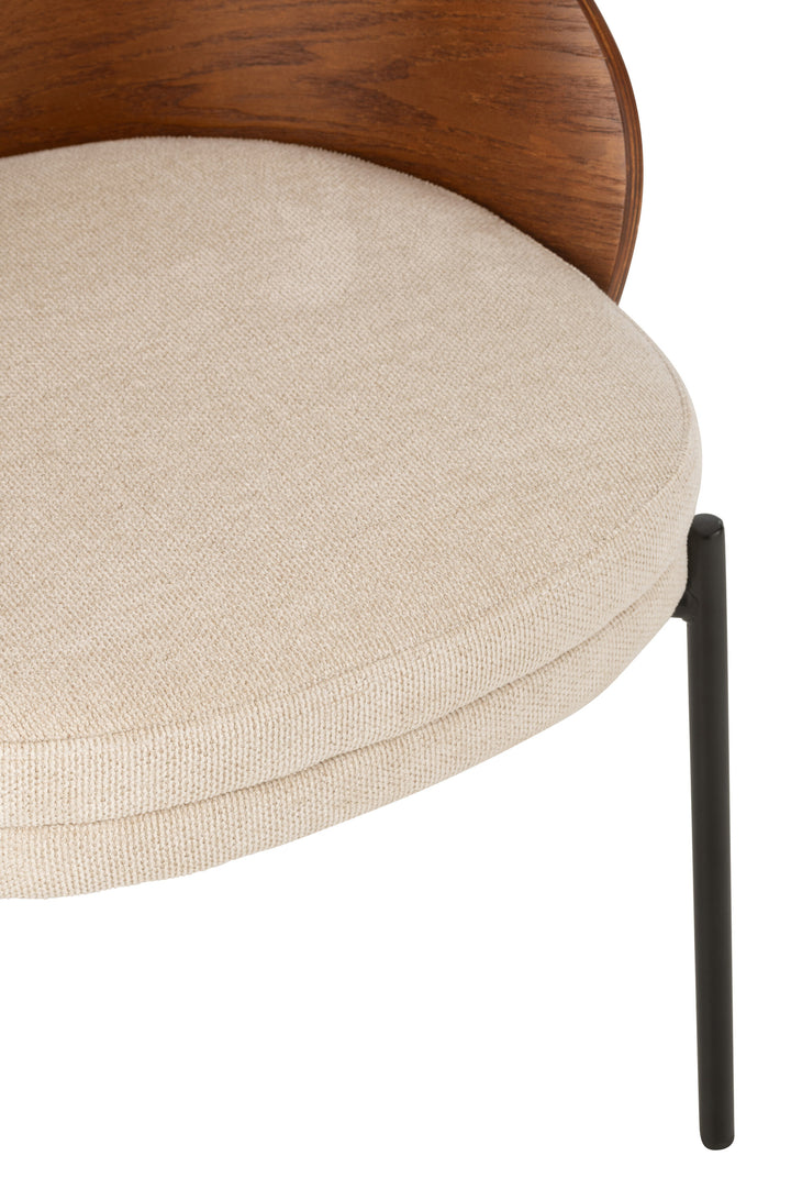 Chaise Bois Métal Brun Gris | Ilen